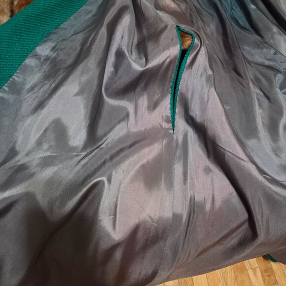 Vintage wool green with fur cape - Picture 8 of 8